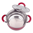 thumbnail image 2 of Bateria Cocina 8 Piezas Acero Inoxidable Kitchenes KITCHENES HH-CK 0830 BATERIA DE ACERO ROJA, 2 of 2