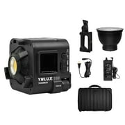 YONGNUO YNLUX100 Compact Handheld LED Video Light COB Photography Fill Light 100W 5600K Dimmable 9 Lighting Effects Bowens Mount with NP-F Battery Handle Standard Reflector Carrying Case Power