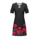 thumbnail image 5 of Vestido casual de mujer con hombros descubiertos y mangas cortas con estampado de espalda para adelgazar Fridja  qw1105, 5 of 6