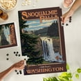 thumbnail image 5 of Lantern Press 1000 Piece Jigsaw Puzzle, Snoqualmie Falls, Washington, Day, 5 of 5