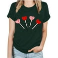 thumbnail image 1 of LSLJS T-shirt à Manches Courtes Imprimé Valentines Day Col Rond Mode Femme Chemise Décontractée Ample, 1 of 6