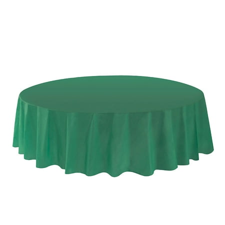 

Allgala 12-Pack Premium Plastic Table Cover Medium Weight Disposable Tablecloth-12PK Round 84 -Dark Green-TC58507