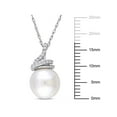 thumbnail image 2 of Everly Women's 9mm Cultured Pearl and .1CT TW Diamond 10k White Gold Pendant, 2 of 6