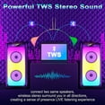 thumbnail image 5 of JYX Karaoke Machine for Adult, Bluetooth Speaker with Microphone, Home Party Karaoke Speaker System with DJ Light, Support TWS, Usb, TF Card, Aux-in, Perfect Graduation Gift, T10-T, 5 of 17