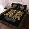 thumbnail image 2 of Viking Doona Cover - Fenrir Wolf And Hammer - Viking Quilt Bed Set Rlt12, 2 of 5