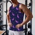 thumbnail image 5 of Fotbe Eggplant Pattern Men's Quick Dry Workout Tank Top Gym Muscle Tee Fitness Bodybuilding Sleeveless T Shirt Breathable Workout Shirt-XX-Large, 5 of 9