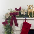 thumbnail image 2 of Northlight Buffalo Plaid and Burlap 2-Loop Christmas Bow Decorations - 5.5" - Pack of 6, 2 of 6