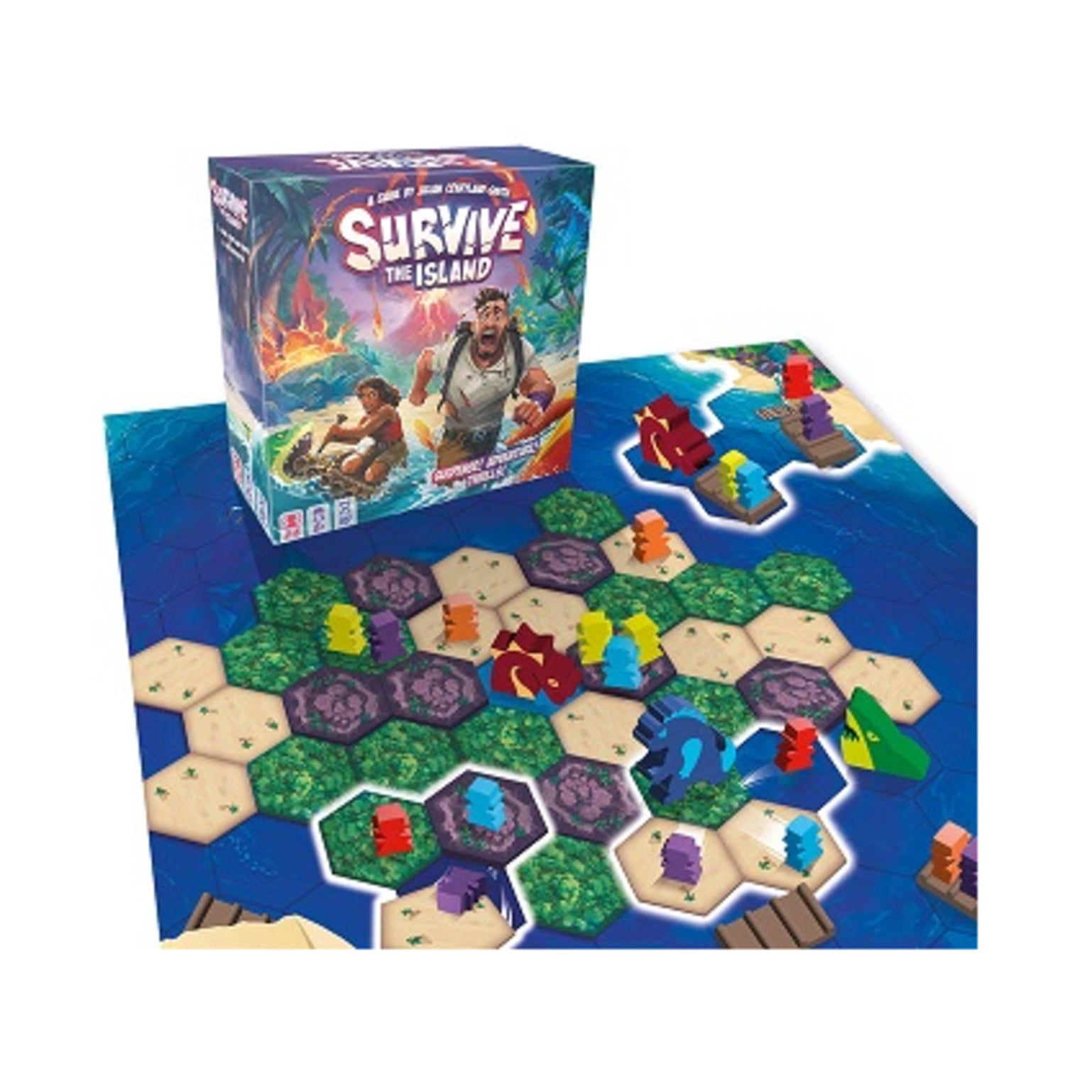 Survive The Island Family Strategy Board Game for Ages 10+, from Asmodee