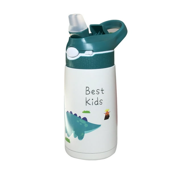 Bouteille d'eau thermos pour enfants avec paille - Thermos pour enfants 400  ml - Sans BPA, étanche, réutilisable pour l'école, le sport et la  maternelle 