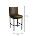 thumbnail image 2 of Tempo Furniture Auburn Stationary 30" Barstool Pebblestone Powder Coat Finish & Dark Brown Polyurethane by Furnish Theory, 2 of 4