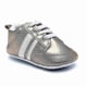 thumbnail image 3 of Baby Shoes Newborn Boys Sneaker Girls Two Striped First Walkers Kids Toddlers Lace Up Pu Leather Soft Soles Sneakers 0-18 Months, 3 of 4