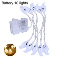 thumbnail image 2 of String Light Ghost Shape Festival Decoration 10/20/40 LEDs Halloween Fairy Lamp Ornament for Home, 2 of 10