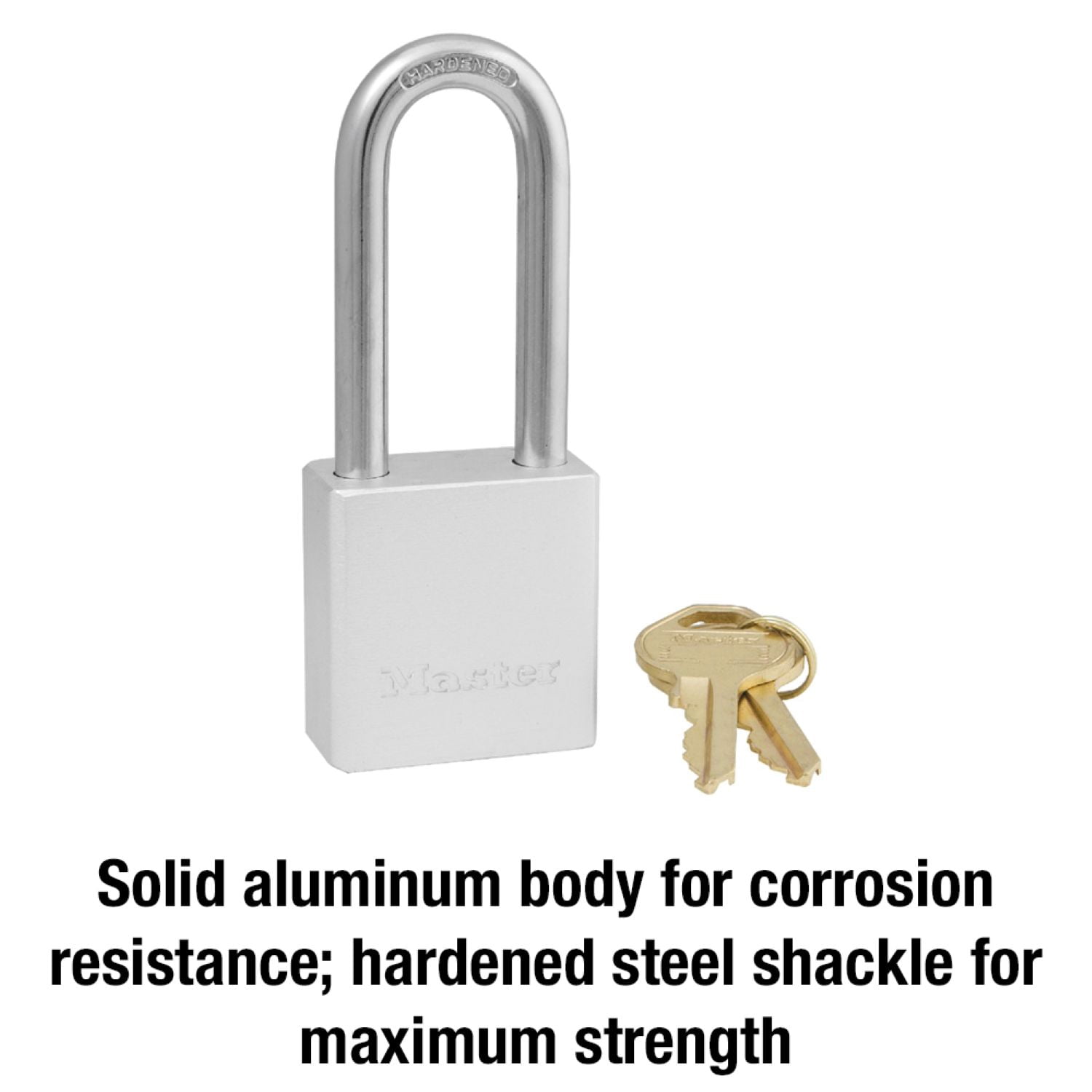 (6 pack) Master Lock 1-1/2" Solid Steel Long Shackle Padlock