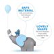 thumbnail image 3 of YeahiBaby Lovely Balloon Elephant Doll Resin Cake Ornaments Small Crafts Dessert Table Decor for Party Shop (Sky-blue), 3 of 4