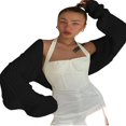 thumbnail image 3 of Women Knitted Ultra-Short Simple Solid Color Loose Sweater Coat, 3 of 3