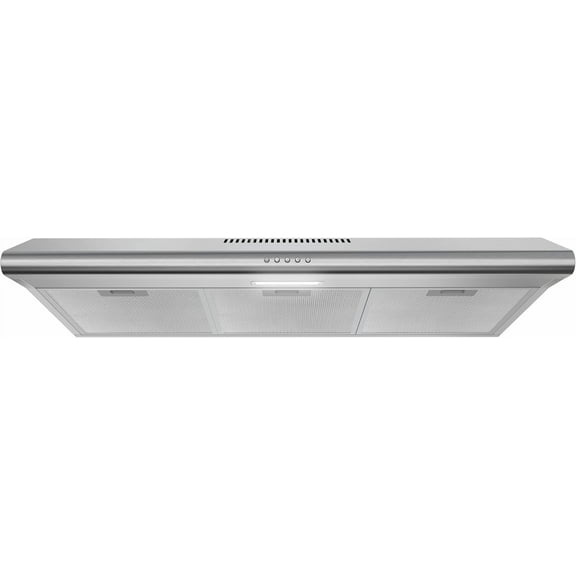 Streamline 36 in. Belluno Ductless Undermount 80 CFM Range Hood in Brushed Stainless Steel with Mesh Filters, Push Button Control, LED Light