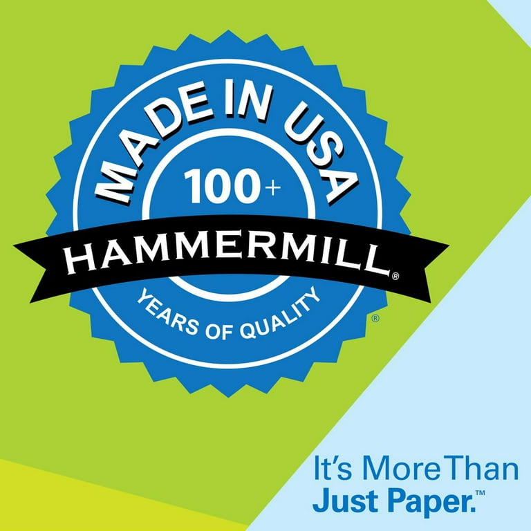 Hammermill Paper, Great White 100% Recycled Printer Paper, 8.5 x 11 Paper, Letter size, 20lb Paper, 92 Bright, 1 Ream / 500 Sheets (086790R) Acid Free