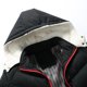thumbnail image 2 of Gibobby Chamarra acolchada para hombre Chamarra Acolchada para Mujer, Manga Larga, Cuello Alto, Cierre Completa, Chamarra Liso con Capucha y Bolsillo(Negro,XG), 2 of 5