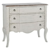 Two Tone White/Brown Accent Chest