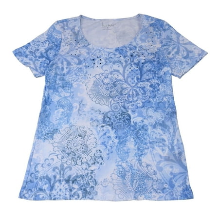- Nicole Miller Womens Size Small Scoop Neck Fashion Top, Arcadia Gardens