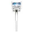 thumbnail image 3 of Three-Stone Engagement Ring for Women - 4ct Blue Moissanite in 18K White Gold Promise Ring, 3 of 6