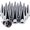 Long Spike - Screw On 20Pcs, variant on 33mm x 2-1/2'' Bullet Flanged Lug Nut Covers Push On, ABS Chrome Plastic Snap-on Lug Nuts Cover for Semi Trucks Wheel, Chromed Push-on Lug Nut Caps Pack of 20