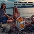 thumbnail image 3 of Folding Steel Wood Burning Stove Outdoor Camping Picnic Bbq Portable, 3 of 8