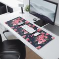 thumbnail image 2 of Long Mouse Pads for Desk,Pioneer Flower Floral Print Pattern Desk Mats on Top Of Desks, Desk Mouse Pad Extra Large with 3mm Non-Slip Base and Stitched Edge for Gaming,Office,Work,Home 31.5"x11.8", 2 of 6