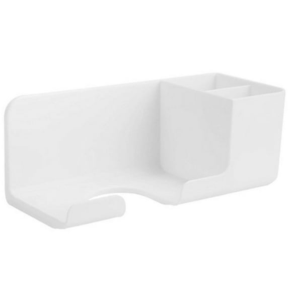 PTOOTP Hair Dryer Accessory Holder, Hairdressing Tool Organizer, White, 1 Set, Salon Styling Storage Solution