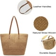 thumbnail image 5 of Straw Beach Tote Bag for Women Large Woven Shoulder Handbag Straw Bag for Summer Beach Vacation, 5 of 7