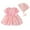 Pink, variant on Trolimons Newborn Baby Flower Girl Dresses Spring Summer Bow Tie Short Sleeve Fashion Hat Princess Birthday Clothing Size 0-3 Months Pink