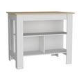 thumbnail image 2 of Izzovium Cortes Kitchen Island 2-Tier Shelf 40" Width, Large Work Top, Multi-Color, Particle Board, Spacious Storage & Stool Holder, Easy Assembly, 2 of 6