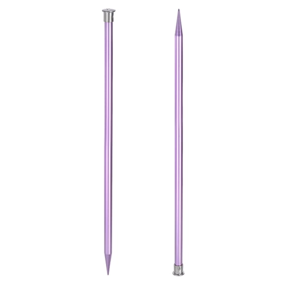 Uxcell 2Pcs Aluminum Knitting Needles 10mm Single Pointed Knitting Needle 13.8 Inches Length for Handmade Projects DIY