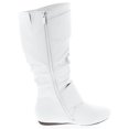 thumbnail image 6 of Top Moda Womens Bank-81 Mid Calf Round Toe Buckle Slouched Flat Boots, 6 of 7