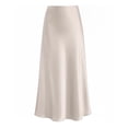 thumbnail image 6 of Busydd Women's Satin Skirts with Pockets Trendy Comfortable Maxi Skirts for Women Casual Solid Color Long Skirts M, 6 of 7