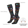 thumbnail image 4 of Fotbe Basketball Calcetas Divertidas Estampadas para Hombre y Mujer, Calcetas de Algodón hasta la Rodilla para Caminar, Correr, Enfermería y Embarazo, 4 of 6