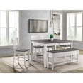 thumbnail image 3 of Picket House Furnishings Eve Bench w/ Gray Fabric and Nail Heads in Charcoal, 3 of 4