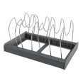 thumbnail image 3 of Kitchen Cabinet Bakeware Holder Rack, Pot And Pan Organizers Rack 7 Dividers Detachable Easy To Install  For Countertop, 3 of 8