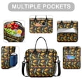 thumbnail image 2 of Black Toy Like Dinosaurs Pattern Womens Lunch Box for Work,Insulated Large Lunch Bag for Tween and Teen,Loncheras Para Mujer,Leakproof Adult Lunch Bag for Work,Beach,Travel,Picnic,Camping, 2 of 7