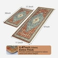thumbnail image 2 of Boho Kitchen Mat 2PCS Cushioned Kitchen Mats for Floor, Anti-Fatigue Mat Waterproof Kitchen Rug Set of 2 Non-Skid Comfort Standing Mat for Kitchen, Office, Sink, Laundry, 17"x30"+17"x47", 2 of 6