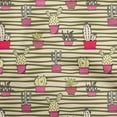 thumbnail image 1 of oneOone Polyester Lycra Pale Yellow Fabric Cactus Craft Projects Decor Fabric Printed By The Yard 56 Inch Wide, 1 of 5