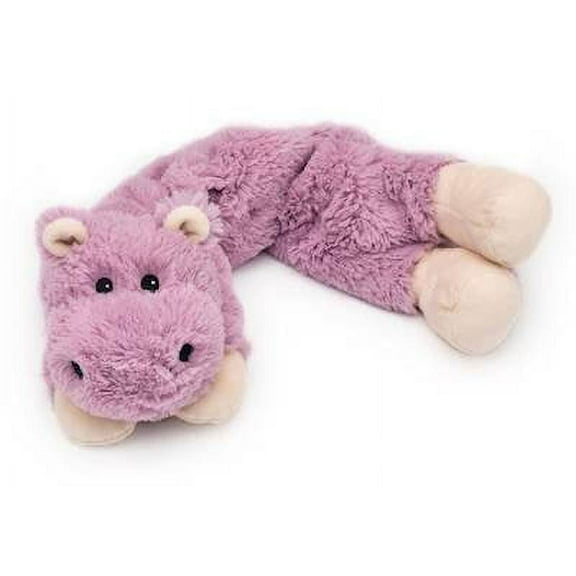 HIPPO Animal Neck Wrap Cozy Plush Heatable Lavender Scented