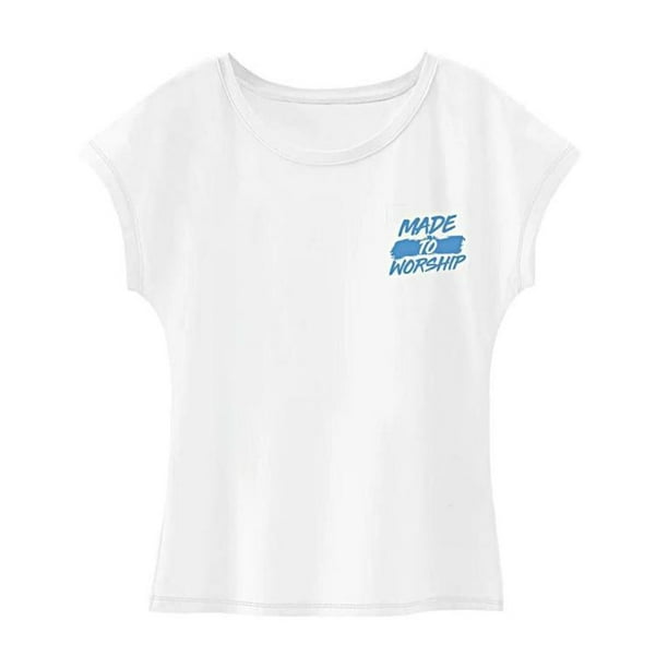 Camiseta de mujer Camiseta con cuello redondo Ropa deportiva Camiseta básica femenina para senderismo en la oficina L