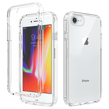 Allytech iPhone SE 2022 Case, iPhone SE 3 Case, Clear TPU Gradient Color Slim Fit Drop Protection Military Grade Shockproof Case Cover for Apple iPhone SE 2022/2020/ iPhone 8/7 - Clear