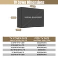 thumbnail image 2 of HOMEYA Outdoor TV Cover 40 Inch Weatherproof, 600D Heavy Duty Waterproof TV Cover for Outside,TV Protector with 3 Sides Full Zipper, Fits Up to 38"W×22.5"H, 2 of 8
