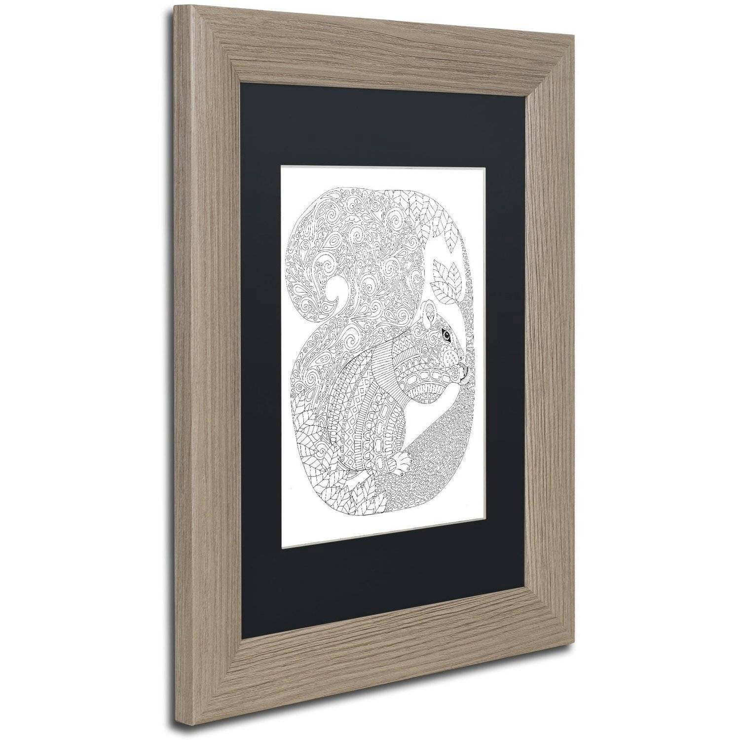 Trademark Fine Art "Animals 31" Canvas Art by Hello Angel, Black Matte, Birch Frame