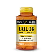 Mason Natural Herbal Colon Cleanser - Healthy Bowel Function & Detoxification, 100 Capsules