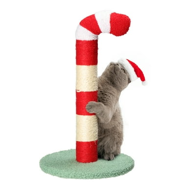Christmas Cat Scratching Post, Cat Scratcher with Sisal Scratching Post for Indoor Cats