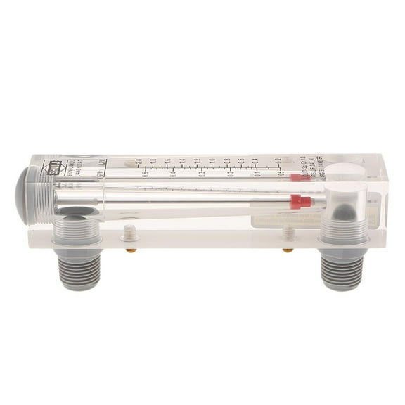 Water Liquid Meter Tool Instrument Rotameter Panel Mounted - Clear, 0.05-0.5GPM