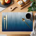 thumbnail image 2 of Navy Blue Ombre Placemats Set of 6, Contemporary Gradient Abstract Art Placemats for Dining Table, Place Mats for Kitchen Tabletop, Waterproof Wipeable Dining Table Mats Set, 2 of 9